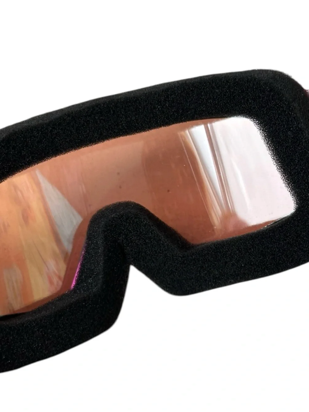 SMITH Hot Pink Ski Goggles with Amber Lens and Patterned Strap